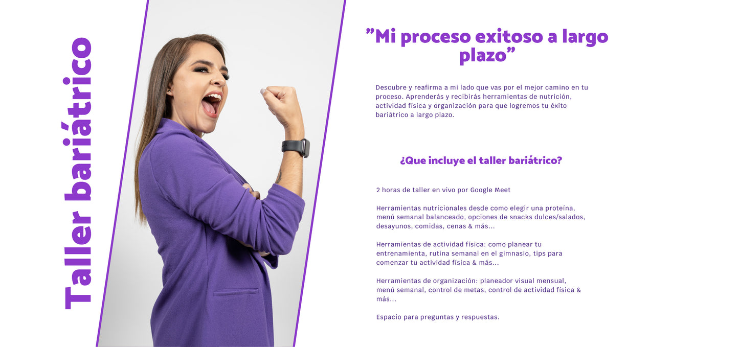 Taller bariátrico "Mi proceso exitoso a largo plazo"
